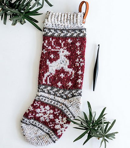 Knotty Lamb - Colorwork Crochet Stocking - Saturdays, Nov 14 & 21, 2:45-4:45pm - Knotty Lamb - Classes