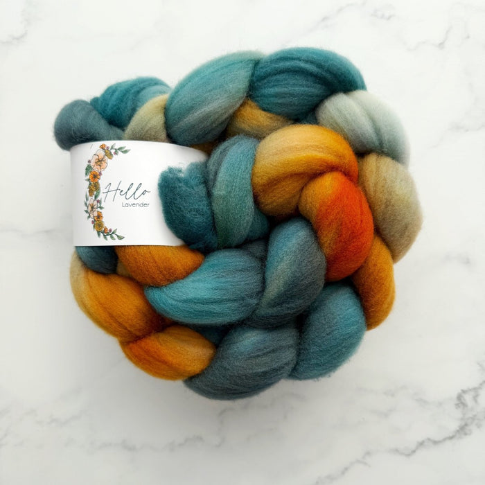 Knotty Lamb - Hello Lavender Rambouillet Roving - Hello Lavender - Spinning Fiber