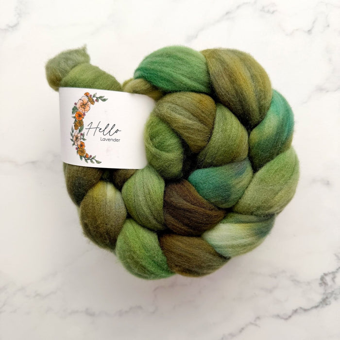 Knotty Lamb - Hello Lavender Rambouillet Roving - Hello Lavender - Spinning Fiber