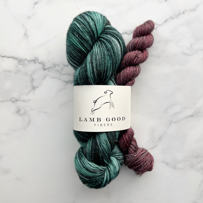 Knotty Lamb - Lamb Good Sparkle Fingering Sock Set - Lamb Good Fibers - Yarn
