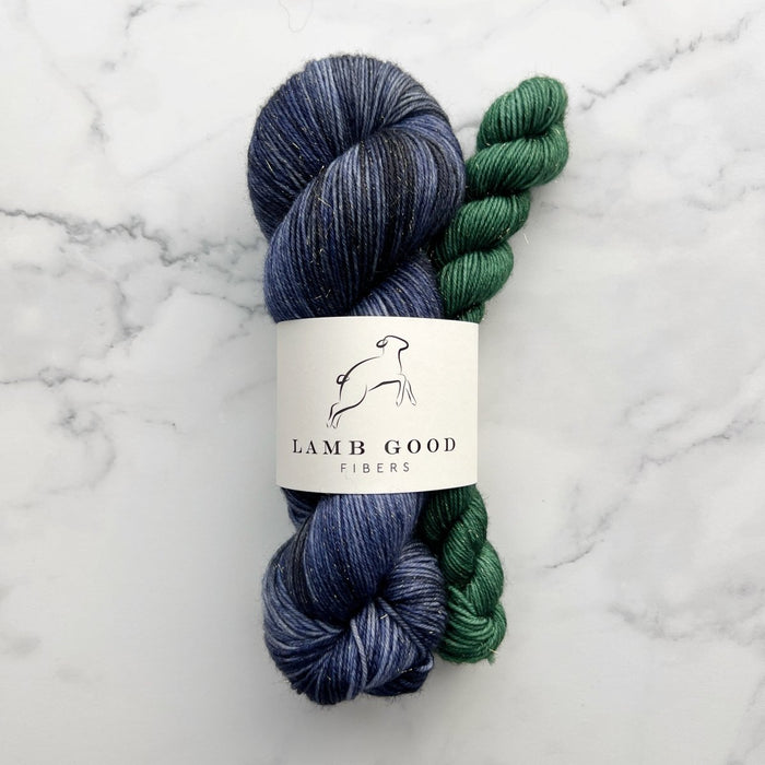 Knotty Lamb - Lamb Good Sparkle Fingering Sock Set - Lamb Good Fibers - Yarn