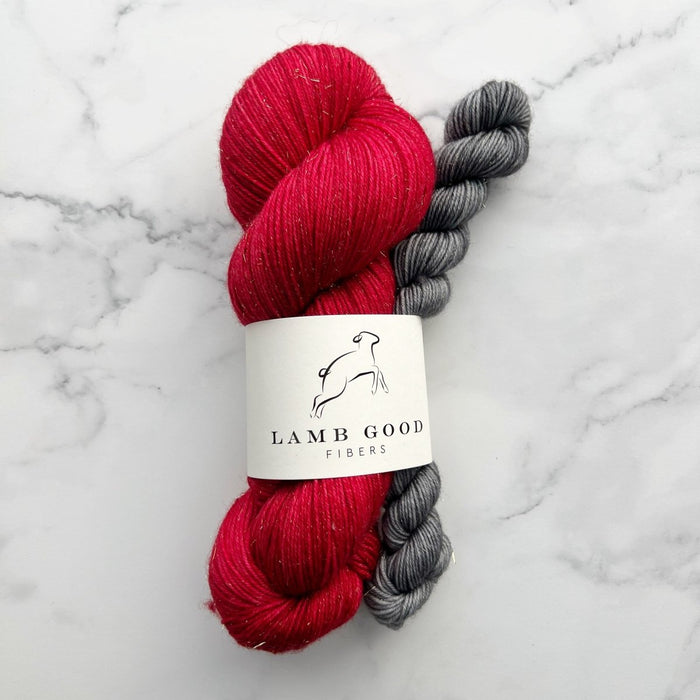 Knotty Lamb - Lamb Good Sparkle Fingering Sock Set - Lamb Good Fibers - Yarn