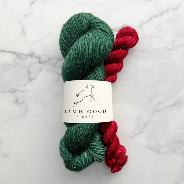 Knotty Lamb - Lamb Good Sparkle Fingering Sock Set - Lamb Good Fibers - Yarn