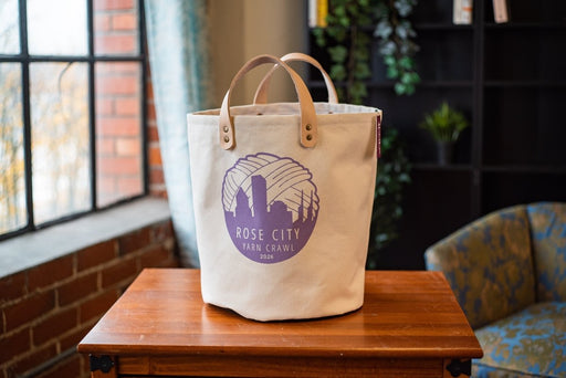 Knotty Lamb - Preorder 2026 Rose City Yarn Crawl Bucket Bag - Rose City Yarn Crawl - Accessory