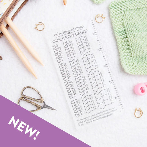 Knotty Lamb - Quick ROW Gauge Ruler - Twice Sheared Sheep - Accessory