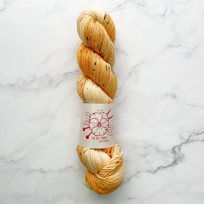 Knotty Lamb - The Red Pansy SW Merino Sock - The Red Pansy - Yarn