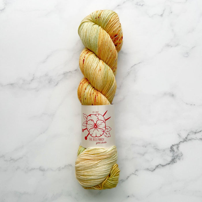 Knotty Lamb - The Red Pansy SW Merino Sock - The Red Pansy - Yarn