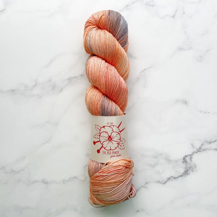 Knotty Lamb - The Red Pansy SW Merino Sock - The Red Pansy - Yarn