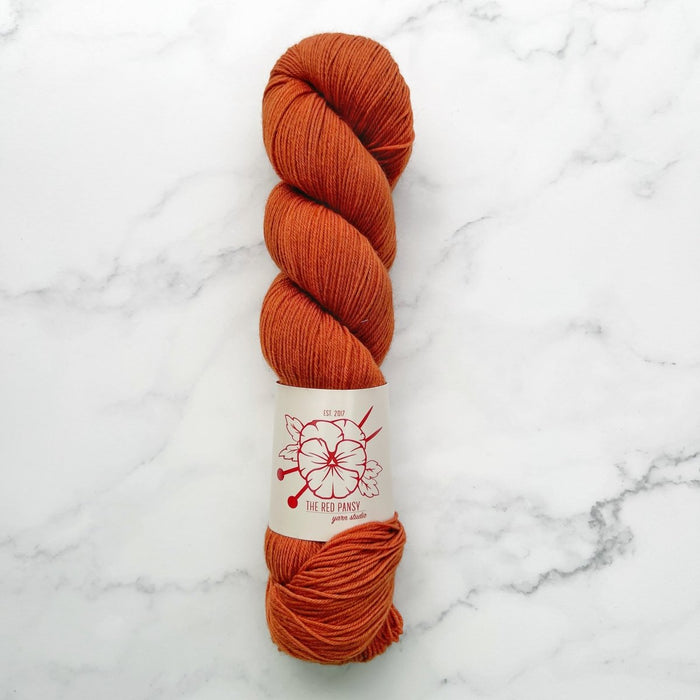 Knotty Lamb - The Red Pansy SW Merino Sock - The Red Pansy - Yarn