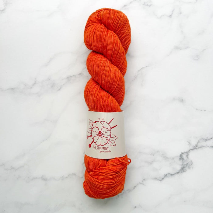 Knotty Lamb - The Red Pansy SW Merino Sock - The Red Pansy - Yarn