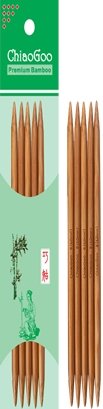 Knotty Lamb - Bamboo 6" DPN, Patina - ChiaoGoo - Needles & Hooks