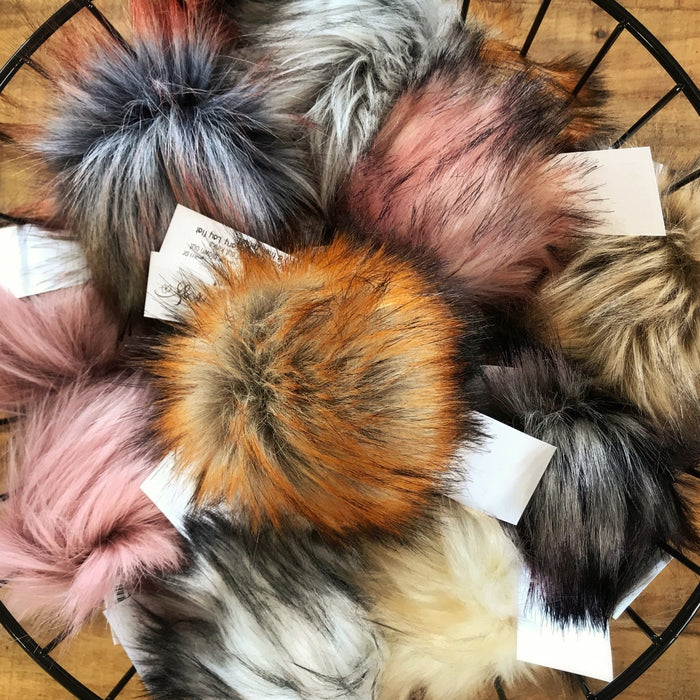 Faux Fox Fur Crafts Accessories, Pompoms Artificial Fur Cap