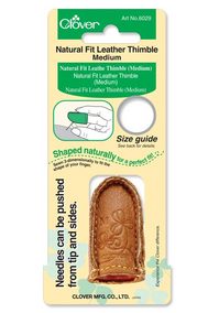 Knotty Lamb - Natural Fit Leather Thimble - Clover - Accessory