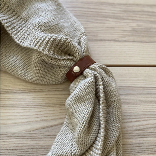Knotty Lamb - Thread & Maple Leather Snap Shawl Cuff - Thread and Maple - Accessory